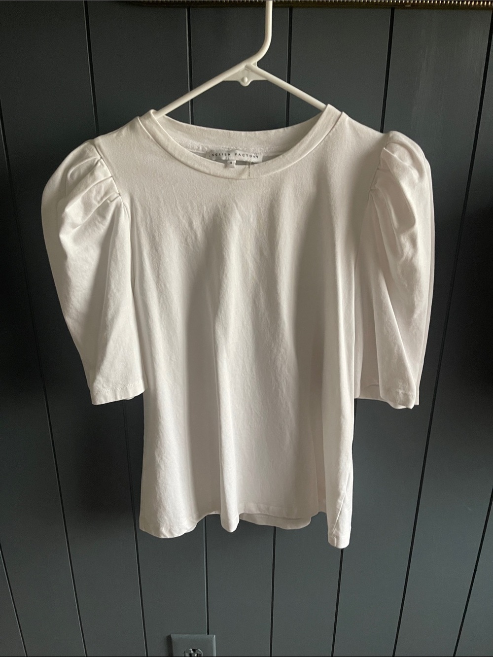 English Factory Puff Sleeve Crewneck Top